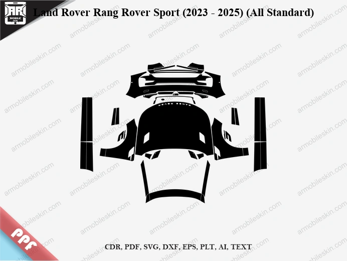 Land Rover Rang Rover Sport (2023 - 2025) (All Standard) Car Exterior Front PPF Template