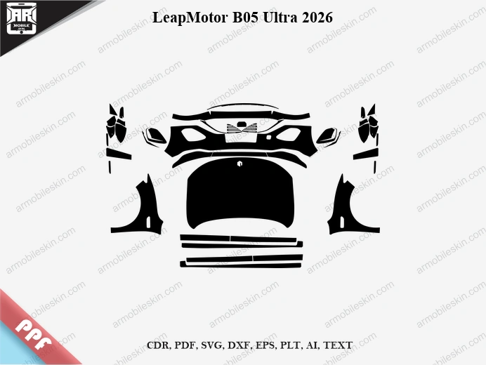 LeapMotor B05 Ultra 2026 Car Exterior Front PPF Template