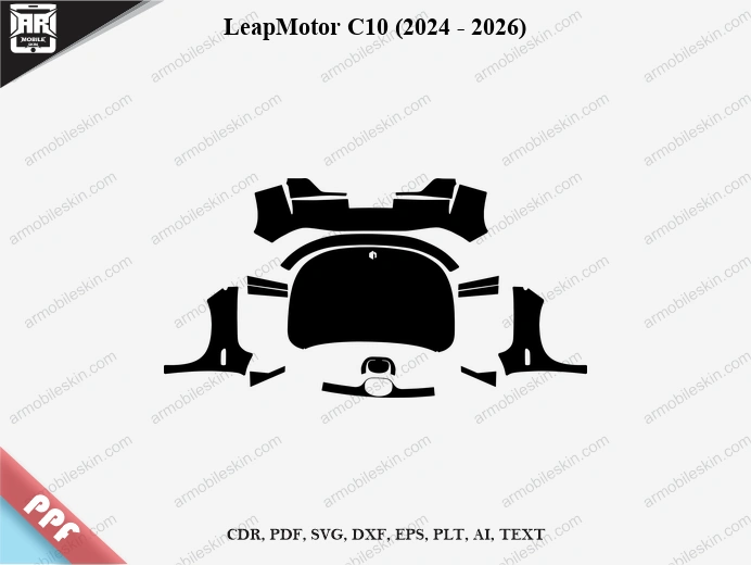 LeapMotor C10 (2024 - 2026) Car Exterior Front PPF Template