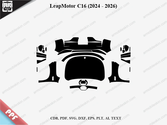 LeapMotor C16 (2024 - 2026) Car Exterior Front PPF Template