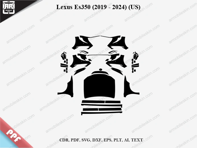 Lexus Es350 (2019 - 2024) (US) Car Exterior Front PPF Template