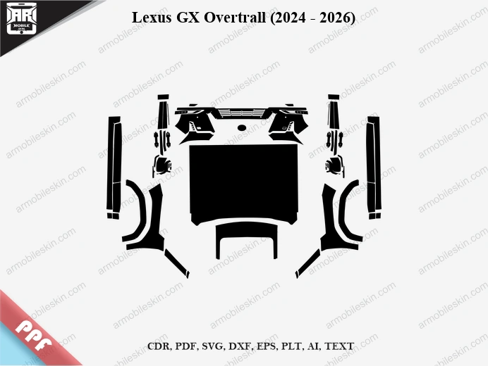 Lexus GX Overtrall (2024 - 2026) Car Exterior Front PPF Template