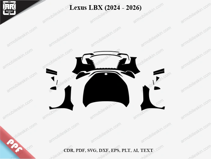 Lexus LBX (2024 - 2026) Car Exterior Front PPF Template