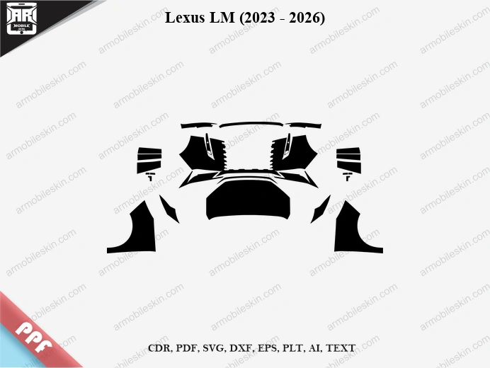 Lexus LM (2023 - 2026) Car Exterior Front PPF Template