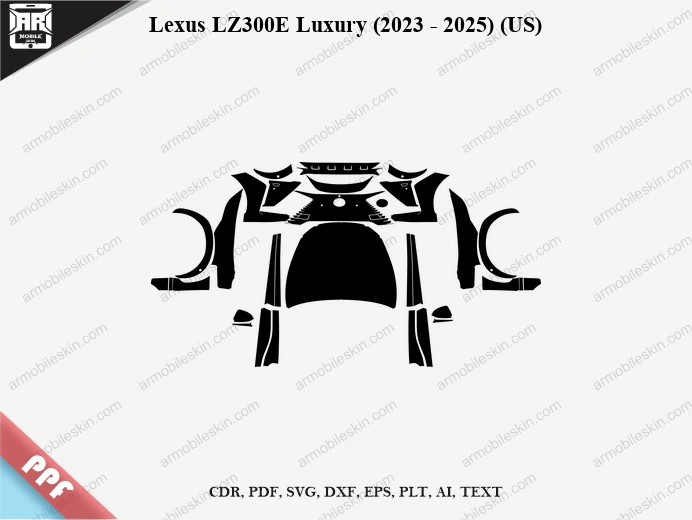 Lexus LZ300E Luxury (2023 – 2025) (US) Car PPF Template