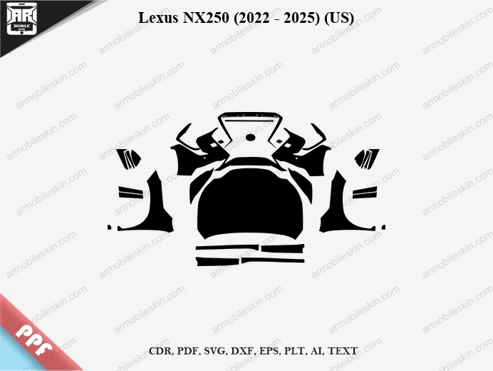 Lexus NX250 (2022 – 2025) (US) Car PPF Template