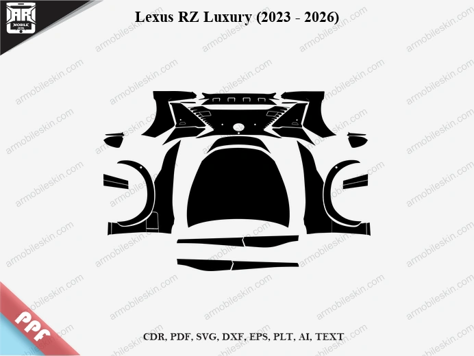 Lexus RZ Luxury (2023 - 2026) Car Exterior Front PPF Template