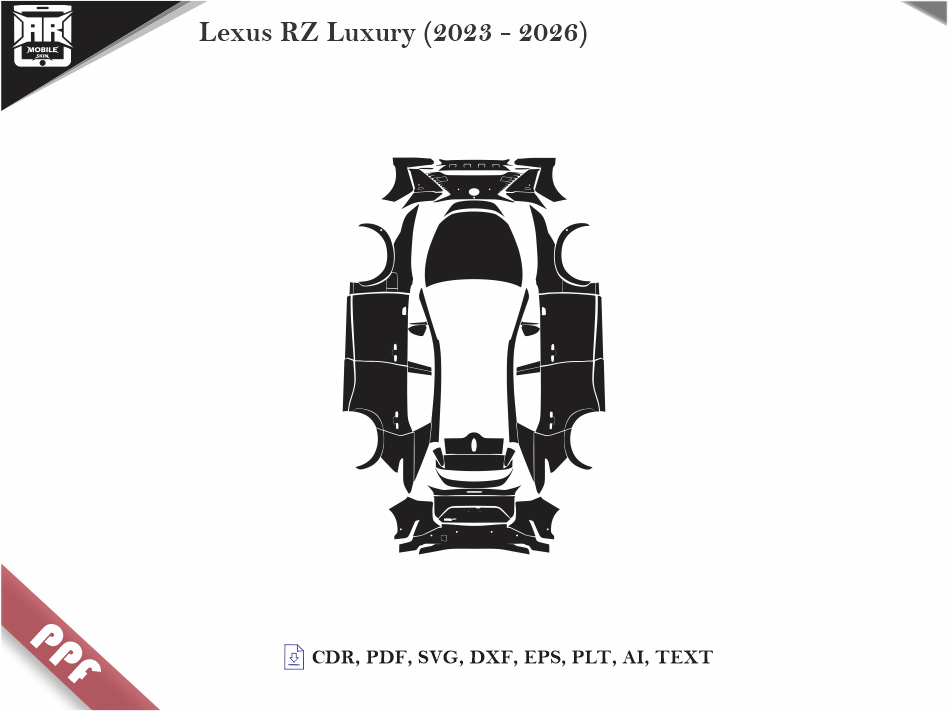 Lexus RZ Luxury (2023 - 2026) Car Body PPF Cutting Template