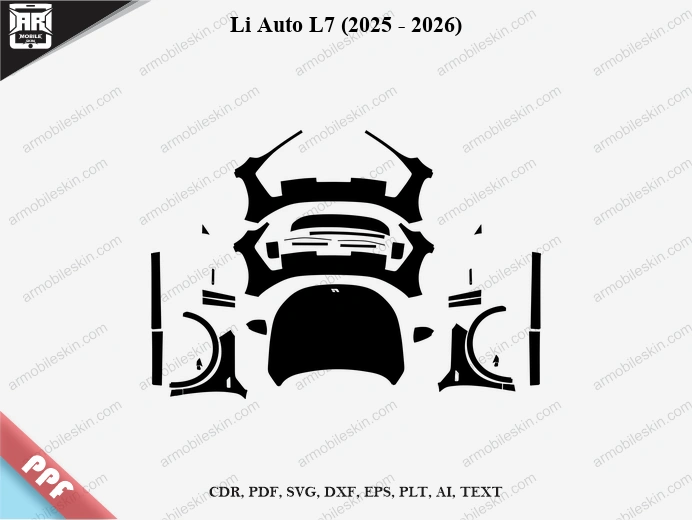 Li Auto L7 (2025 - 2026) Car Exterior Front PPF Template