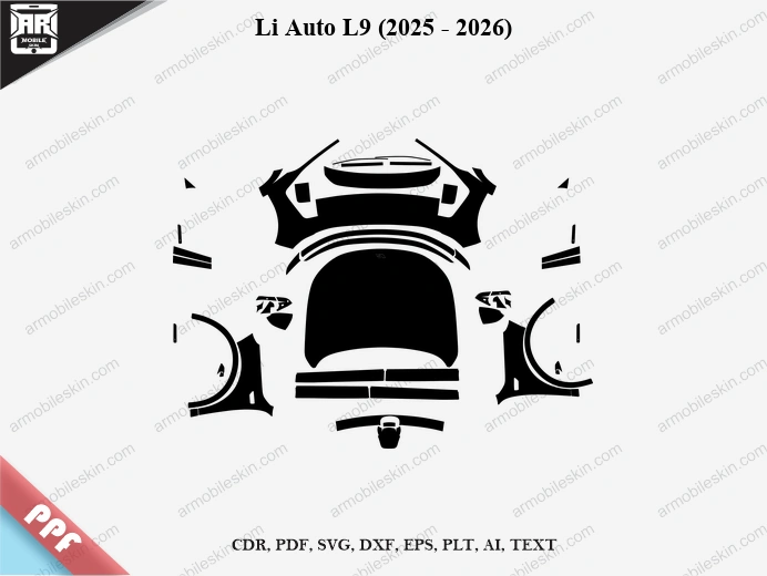 Li Auto L9 (2025 - 2026) Car Exterior Front PPF Template