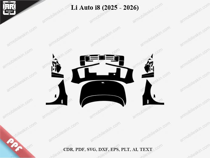 Li Auto i8 (2025 - 2026) Car Exterior Front PPF Template