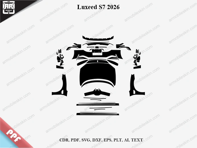 Luxeed S7 2026 Car Exterior Front PPF Template
