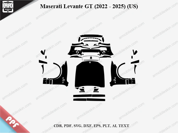 Maserati Levante GT (2022 – 2025) (US) Car PPF Template