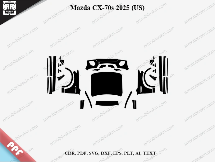 Mazda CX-70s 2025 (US) Car Exterior Front PPF Template