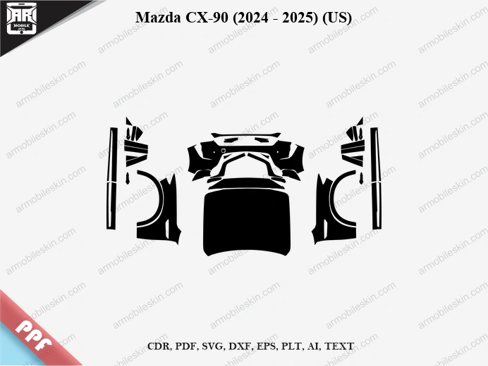 Mazda CX-90 (2024 – 2025) (US) Car PPF Template