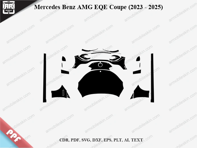 Mercedes Benz AMG EQE Coupe (2023 - 2025) Car Exterior Front PPF Template