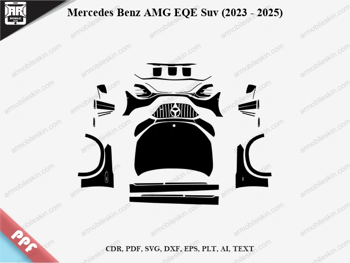 Mercedes Benz AMG EQE Suv (2023 - 2025) Car Exterior Front PPF Template
