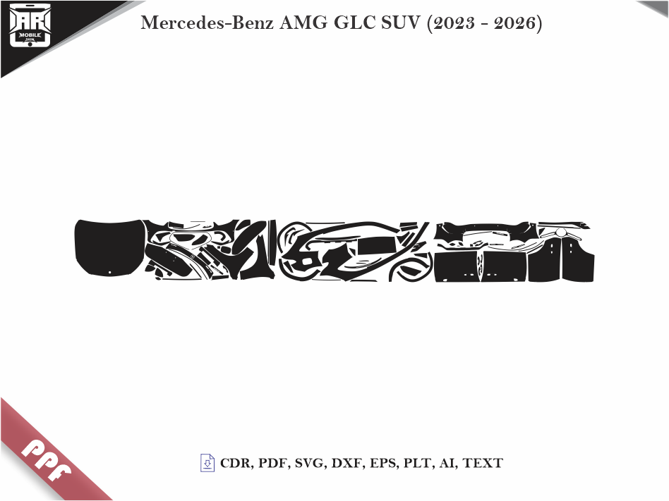 Mercedes-Benz AMG GLC SUV (2023 - 2026) Car Body PPF Cutting Template