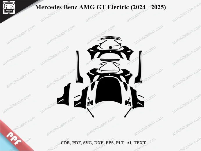 Mercedes Benz AMG GT Electric (2024 - 2025) Car Exterior Front PPF Template