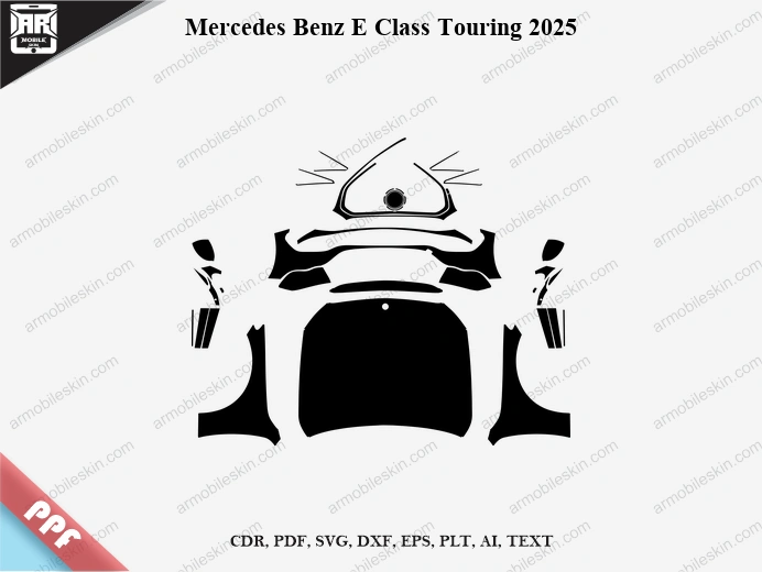 Mercedes Benz E Class Touring 2025 Car Exterior Front PPF Template