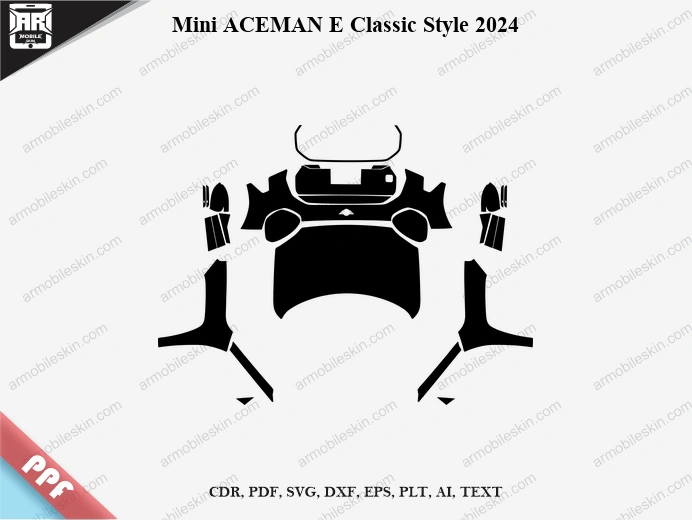 Mini ACEMAN E Classic Style 2024 Car Exterior Front PPF Template