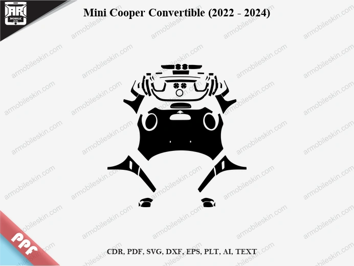 Mini Cooper Convertible (2022 - 2024) Car Exterior Front PPF Template