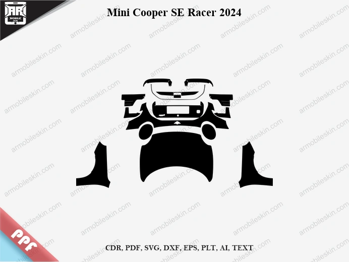 Mini Cooper SE Racer 2024 Car PPF Template