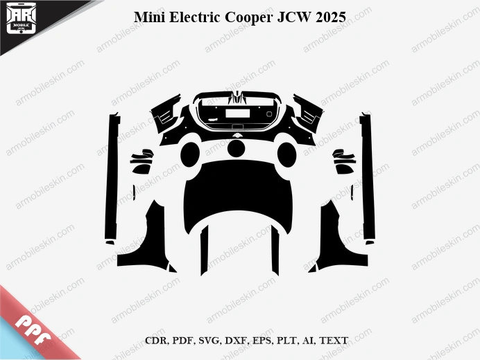 Mini Electric Cooper JCW 2025 Car PPF Template
