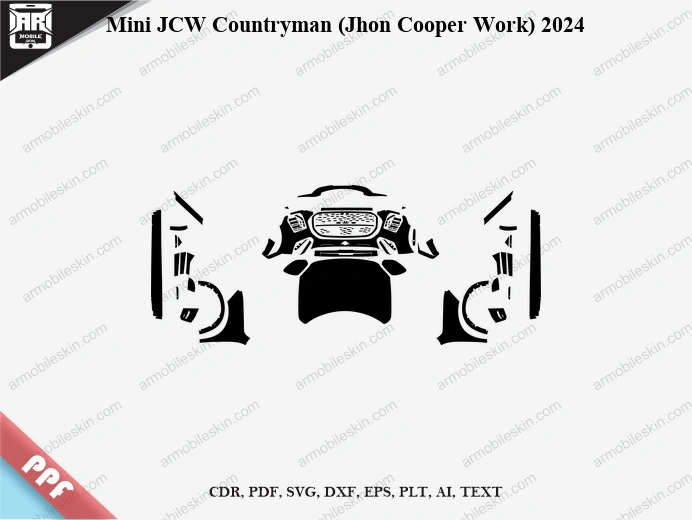 Mini JCW Countryman (Jhon Cooper Work) 2024 Car PPF Template