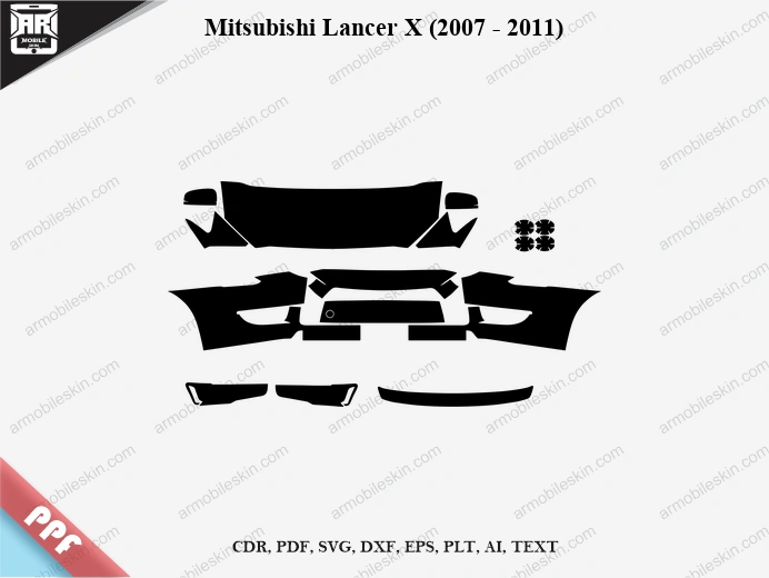 Mitsubishi Lancer X (2007 – 2011) Car PPF Template