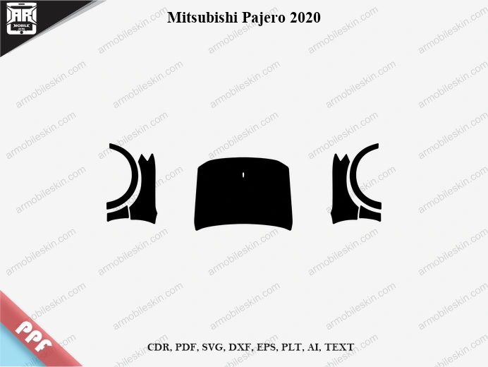 Mitsubishi Pajero 2020 Car Exterior Front PPF Template