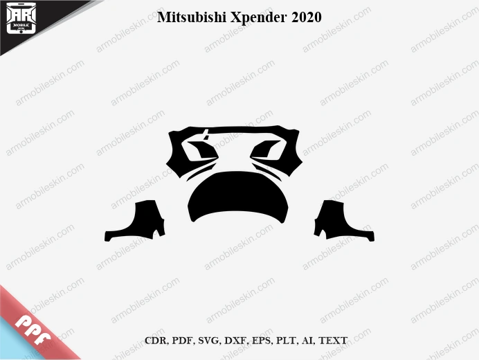 Mitsubishi Xpender 2020 Car Exterior Front PPF Template