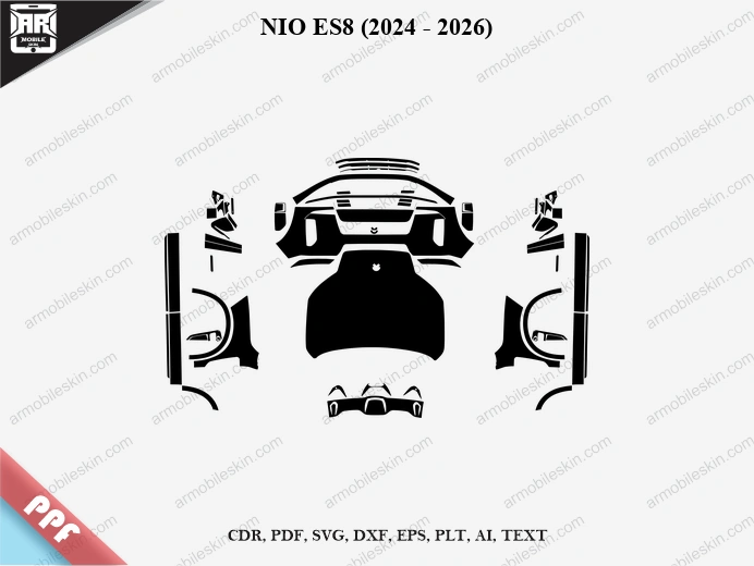 NIO ES8 (2024 - 2026) Car Exterior Front PPF Template