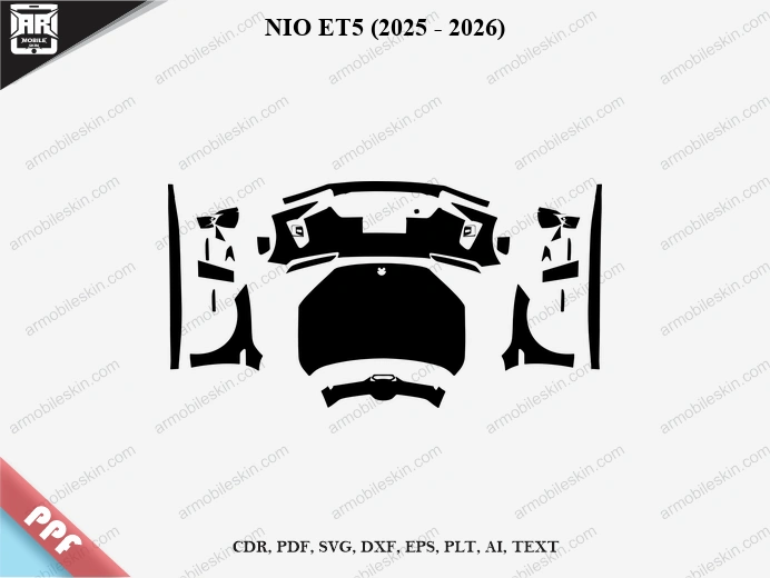 NIO ET5 (2025 - 2026) Car Exterior Front PPF Template