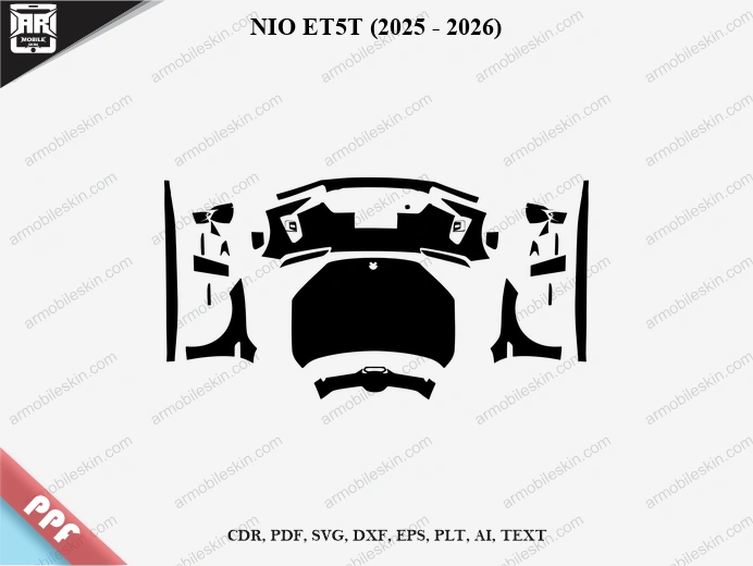 NIO ET5T (2025 - 2026) Car Exterior Front PPF Template