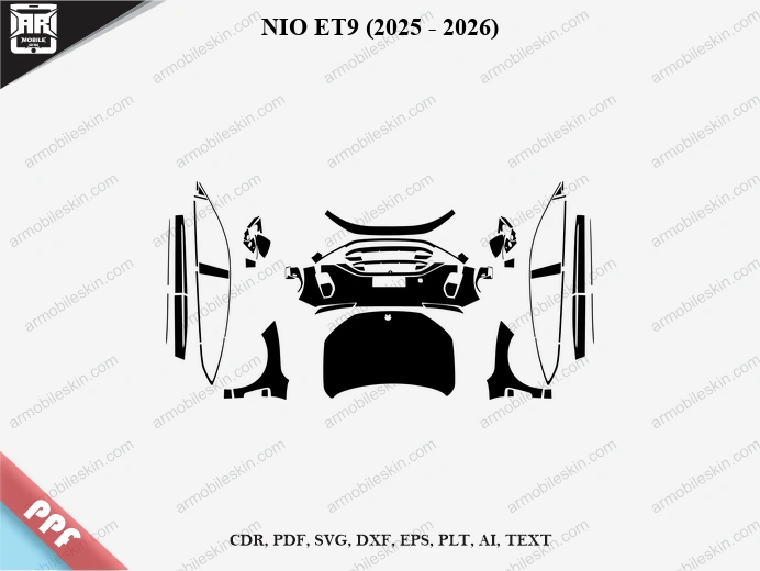 NIO ET9 (2025 - 2026) Car Exterior Front PPF Template