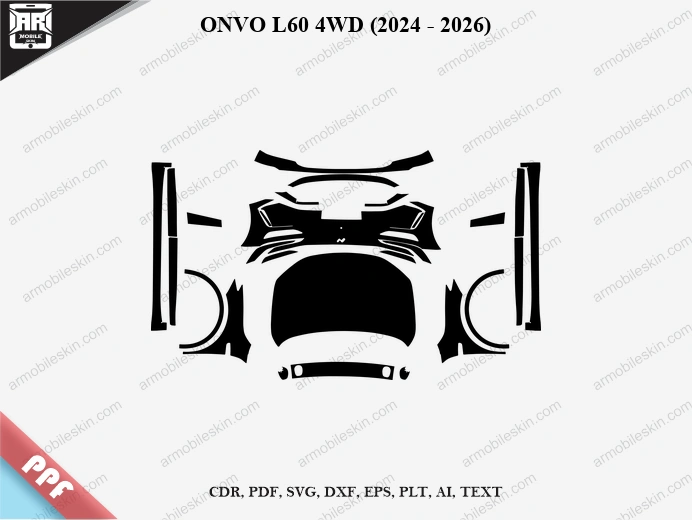 ONVO L60 4WD (2024 - 2026) Car Exterior Front PPF Template