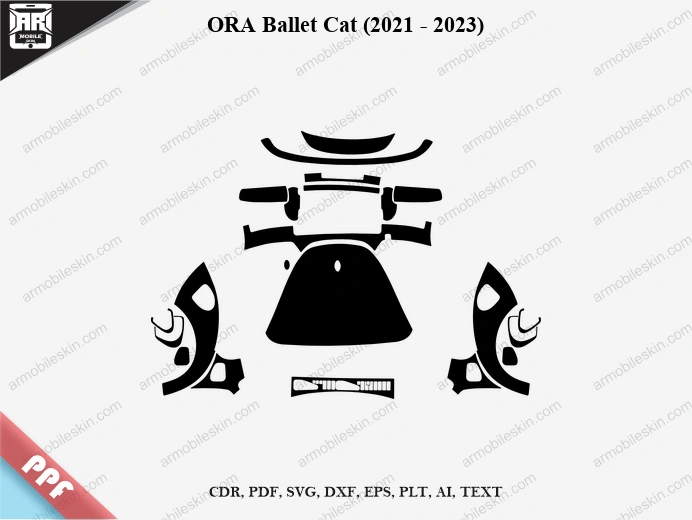ORA Ballet Cat (2021 - 2023) Car Exterior Front PPF Template