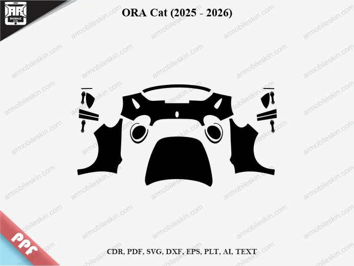 ORA Cat (2025 - 2026) Car Exterior Front PPF Template