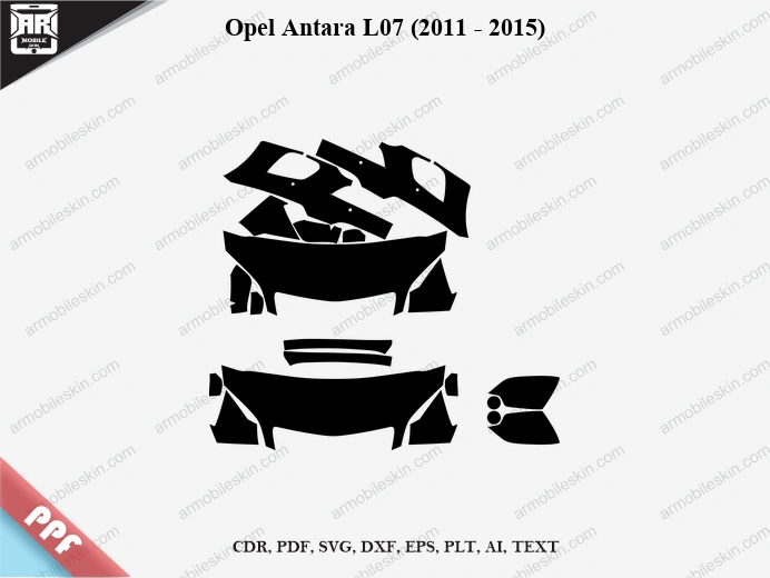 Opel Antara L07 (2011 - 2015) Car Exterior Front PPF Template