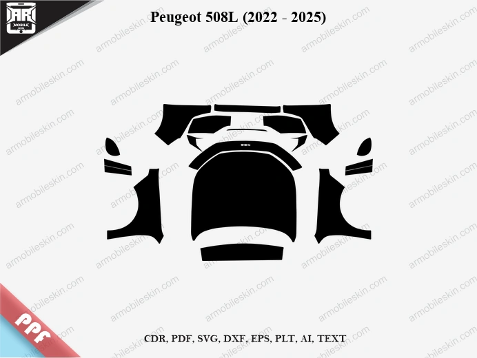 Peugeot 508L (2022 - 2025) Car Exterior Front PPF Template