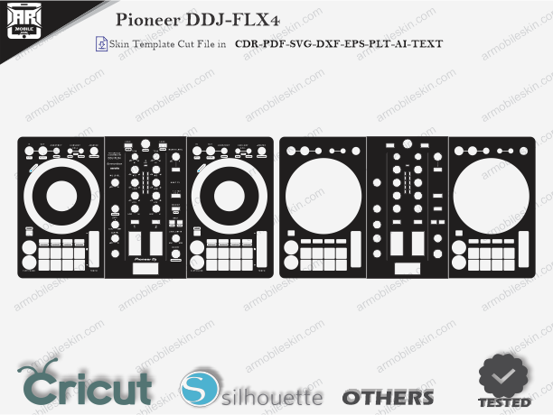 Pioneer DDJ-FLX4 Wrap Template Vector