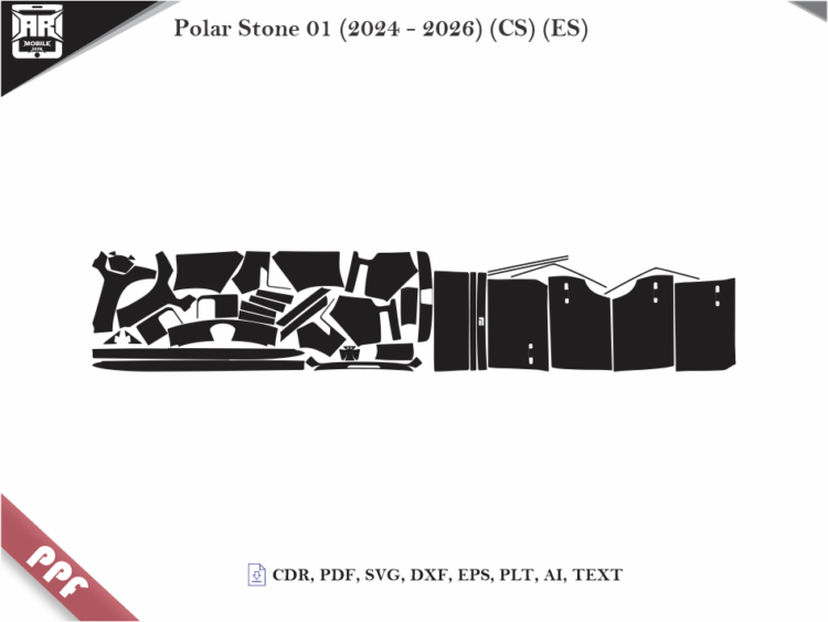 Polar Stone 01 (2024 – 2026) (CS) (ES) Full Car Body PPF Cutting Template