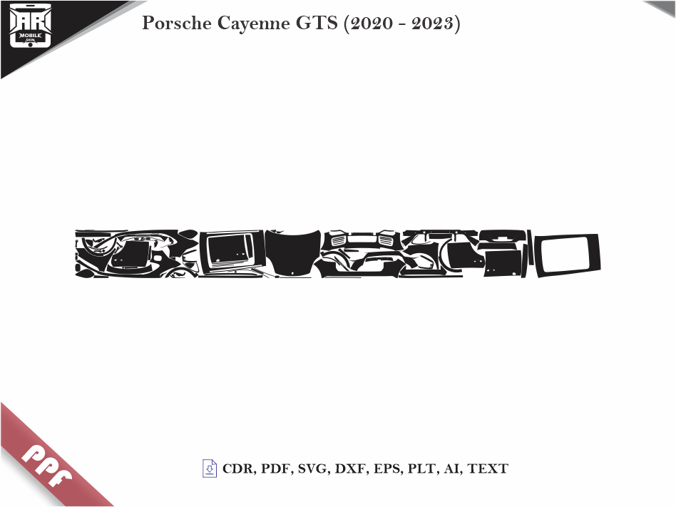Porsche Cayenne GTS (2020 - 2023) Car Body PPF Cutting Template