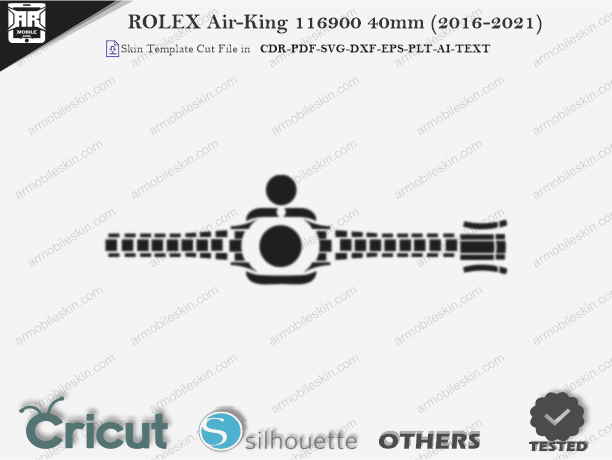ROLEX Air-King 116900 40mm (2016-2021) PPF Cut Template
