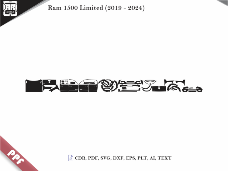 Ram 1500 Limited (2019 – 2024) Full Car Body PPF Cutting Template