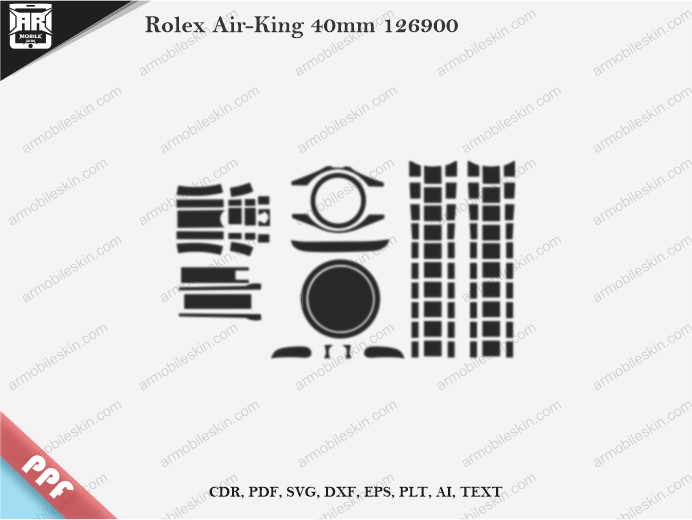 Rolex Air-King 40mm 126900 PPF Cut Template