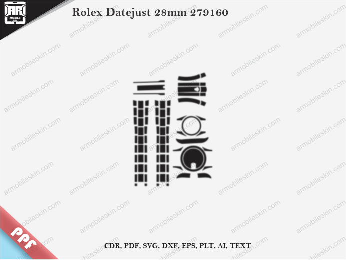 Rolex Datejust 28mm 279160 PPF Cut Template