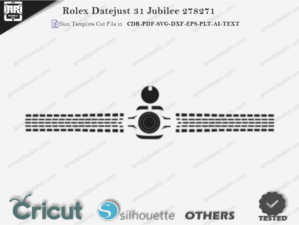 Rolex Datejust 31 Jubilee 278271 PPF Cut Template