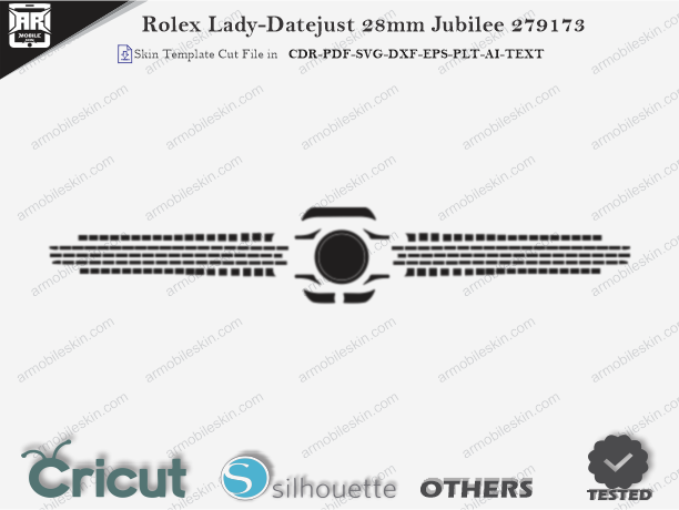 Rolex Lady-Datejust 28mm Jubilee 279173 PPF Skin Template Vector